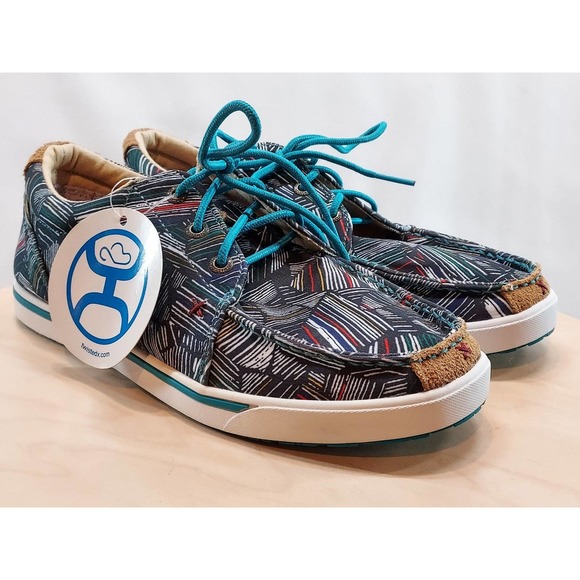 Women's Twisted X WHYC003 Hooey Lopers Sneaker Grey/Multi Canvas Size 7M - Picture 1 of 9